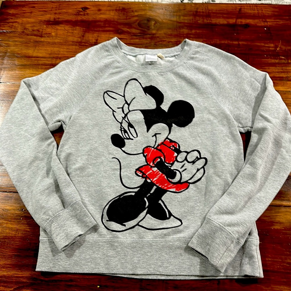 Disney Classic Minnie Mouse gray Sweatshirt Small